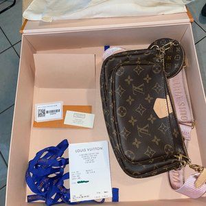 Louis Vuitton Multi Pochette Accessories (Light Pink, Monogram)